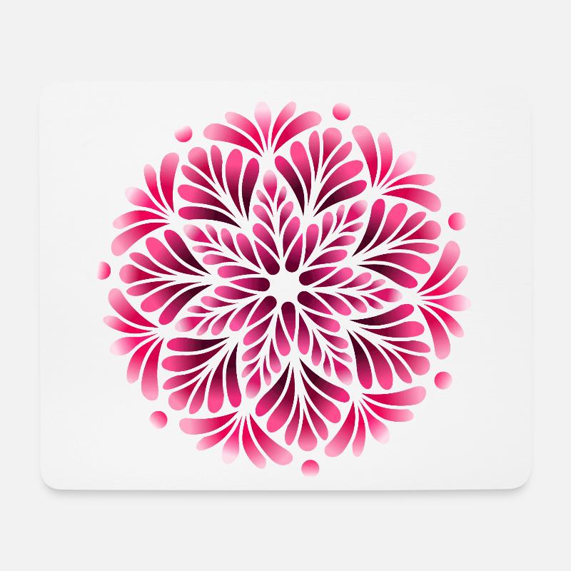 Mystic Berry Shadow Mandala - Mousepad (Querformat) - Weiß