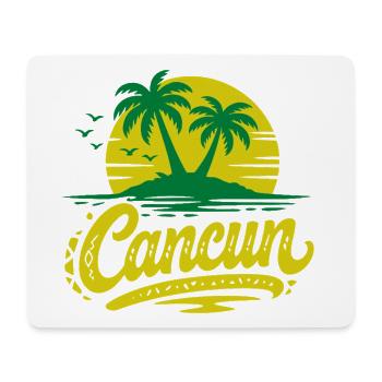 Cancun Retro Palm Trees Holiday Souvenir - Mouse Pad (horizontal) - white - Front
