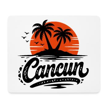Souvenir de Noël des palmiers rétro de Cancun - Tapis de souris (format paysage) - blanc - Devant