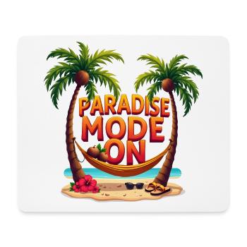 Paradise Mode On - Mousepad (Querformat) - Weiß - Vorne