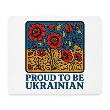 Ukrainian Pride – Blossom Folk - Mouse Pad (horizontal) - white - Front