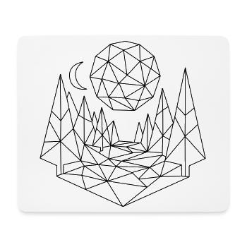 Landschaft Polygon - Mousepad (Querformat) - Weiß - Vorne