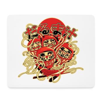 Daruma en soupe - Tapis de souris (format paysage) - blanc - Devant
