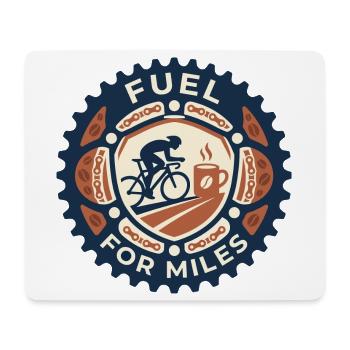 Carburant pour le café cycliste de Miles - Tapis de souris (format paysage) - blanc - Devant