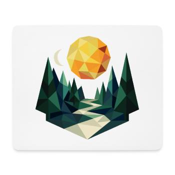 Lunar Night in the Polygon Forest - Mouse Pad (horizontal) - white - Front