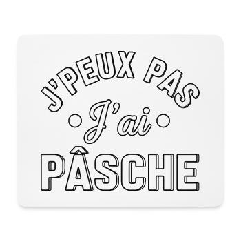Cadeau homme T shirt homme j'peux pas j'ai pêche - Tapis de souris (format paysage) - blanc - Devant
