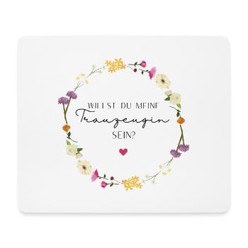 Trauzeugin fragen Idee - Mousepad (Querformat) - Weiß - Vorne
