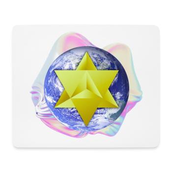 Surreale Merkaba-Erde - Mousepad (Querformat) - Weiß - Vorne
