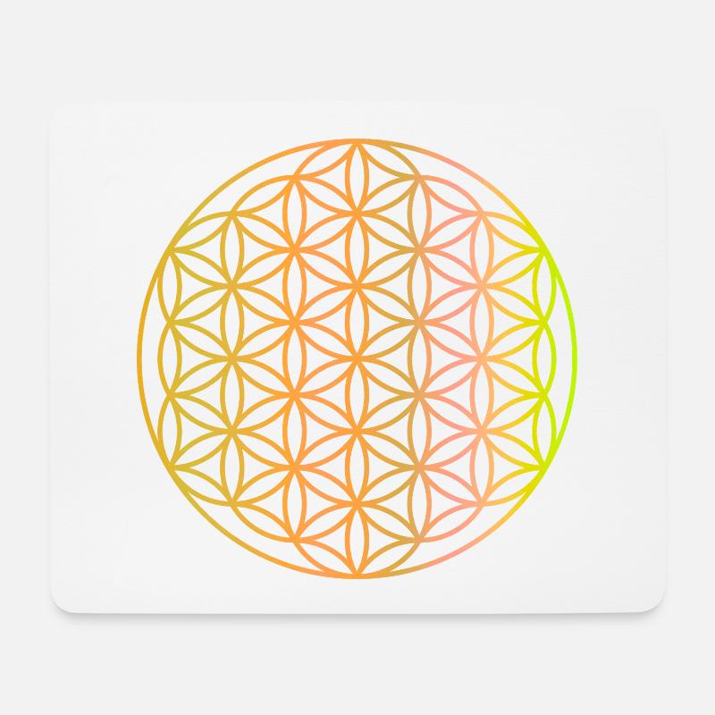 Blume des Lebens - Mousepad (Querformat) - Weiß