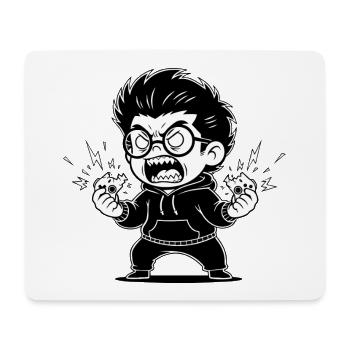 Gamer Anger Controller Zerbrochene Wut - Mousepad (Querformat) - Weiß - Vorne