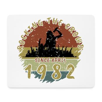 44th Birthday Rocking the crowd SNG 04/1982 - Mouse Pad (horizontal) - white - Front