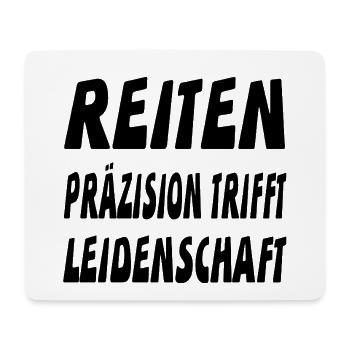 Reiten - Mousepad (Querformat) - Weiß - Vorne
