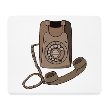 Vintage Rotary Phone - Mouse Pad (horizontal) - white - Front
