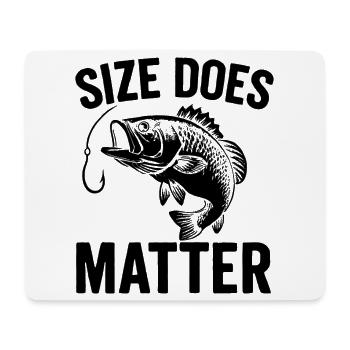 Size Does Matter - Lustiges Angler T-Shirt - Mousepad (Querformat) - Weiß - Vorne