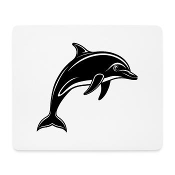 Dauphin - Tapis de souris (format paysage) - blanc - Devant