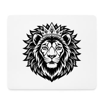 Lion couronné - Tapis de souris (format paysage) - blanc - Devant