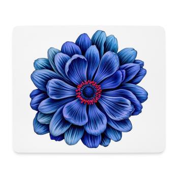 Blaue blüte mit roter Mitte anemone - Mousepad (Querformat) - Weiß - Vorne
