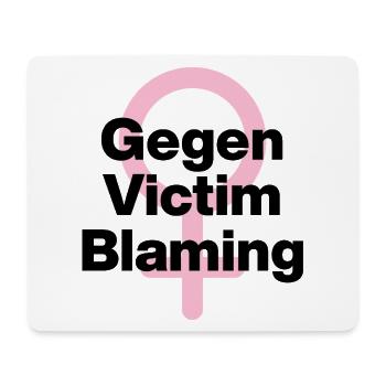 GEGEN VICTIM BLAMING – JETZT! ♀ FEMALE POWER GIRLS - Mousepad (Querformat) - Weiß - Vorne