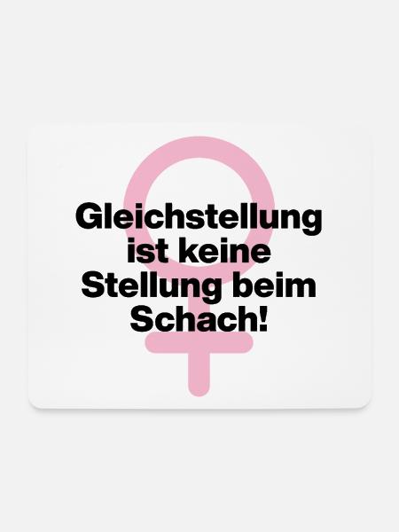 GLEICHSTELLUNG KEIN SCHACHZUG! ♀ GIRLPOWER GIRLS - Mousepad (Querformat) - Weiß