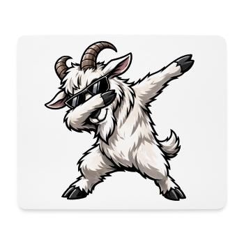 Dabbing Goat - Mouse Pad (horizontal) - white - Front