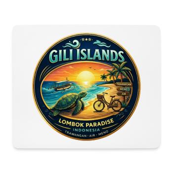 Gili Islands Sunset Turtle Tee - Mousepad (Querformat) - Weiß - Vorne