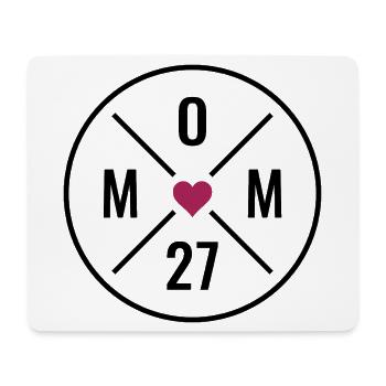 Mom 27 Herz - Mousepad (Querformat) - Weiß - Vorne