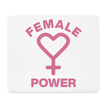 GIRL POWER – HEART OF STRENGTH! ♀ GIRLS SISTERS - Mouse Pad (horizontal) - white - Front