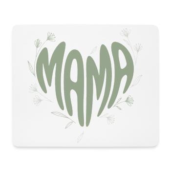 Mom Heart Font with Flowers - Mouse Pad (horizontal) - white - Front