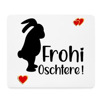 FROHE OSTERN SCHWEIZ - Mousepad (Querformat) - Weiß - Vorne