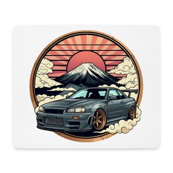 JDM Auto Japanisches Retro-Autorennen Drift-Legende - Mousepad (Querformat) - Weiß - Vorne