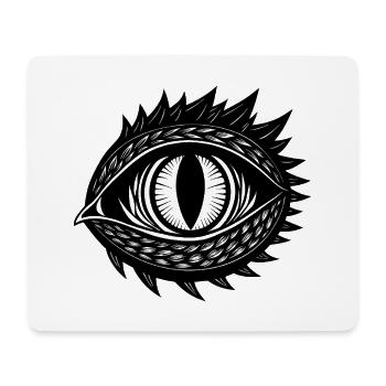 Œil de dragon - Tapis de souris (format paysage) - blanc - Devant