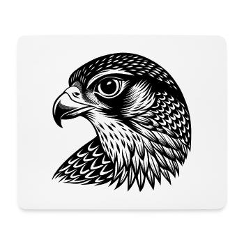 Falcon head - Mouse Pad (horizontal) - white - Front