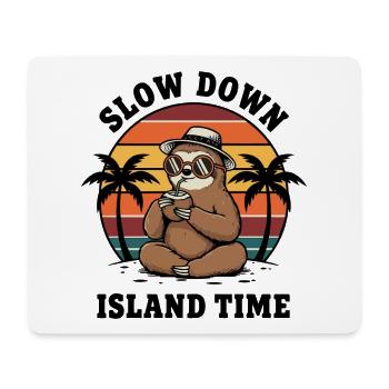 Sloth Slow Down Island Time Coconut Chill - Mouse Pad (horizontal) - white - Front