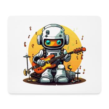 Cosmic Robot Guitarist - Mouse Pad (horizontal) - white - Front