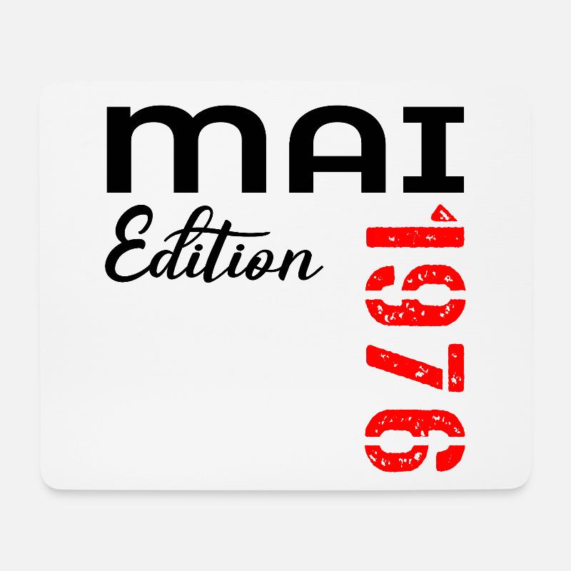51. Geburtstag Mai 1976 - Mousepad (Querformat) - Weiß