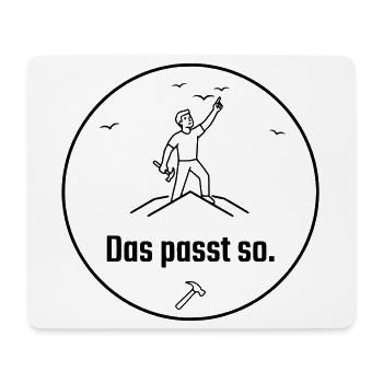 Dachdecker das passt so Stolz - Mousepad (Querformat) - Weiß - Vorne