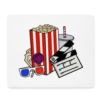 Retro Cinema Snacks Collage - Mouse Pad (horizontal) - white - Front