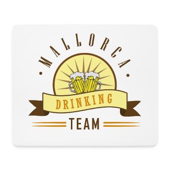 Biertrinker Team Logo Motiv - Mousepad (Querformat) - Weiß - Vorne