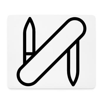 Schweizer Taschenmesser - Mousepad (Querformat) - Weiß - Vorne