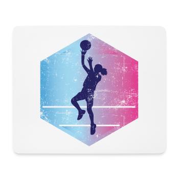 Basketball Girl Vintage - Mouse Pad (horizontal) - white - Front