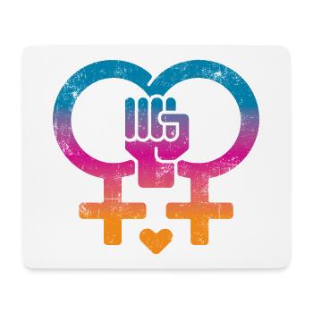 Frauenrechte Frauenpower - Mousepad (Querformat) - Weiß - Vorne