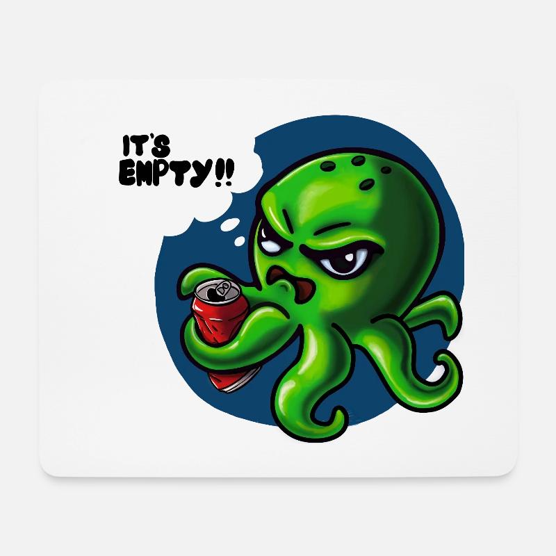 Grumpy Kraken - Mouse Pad (horizontal) - white