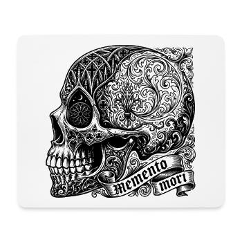 Skull T-Shirt Gothic Skull Dark Art Memento Mori - Mouse Pad (horizontal) - white - Front
