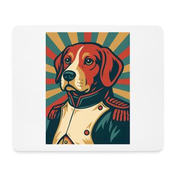 Dog General Style Poster Rétro Design Vintage - Tapis de souris (format paysage) - blanc - Devant