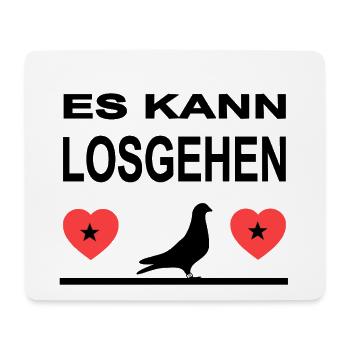 Tauben - Mousepad (Querformat) - Weiß - Vorne