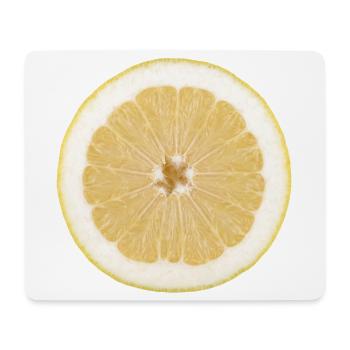 Zitrone, Citrus, Zitronenscheibe, Shirt, Hoodie - Mousepad (Querformat) - Weiß - Vorne