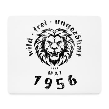 70. Geburtstag Wild, frei, ungezähmt seit 05/1956 - Mousepad (Querformat) - Weiß - Vorne