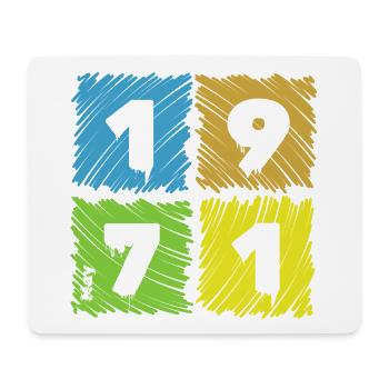 55. Écussons Geburtstag Farbige depuis 05/1971 - Tapis de souris (format paysage) - blanc - Devant