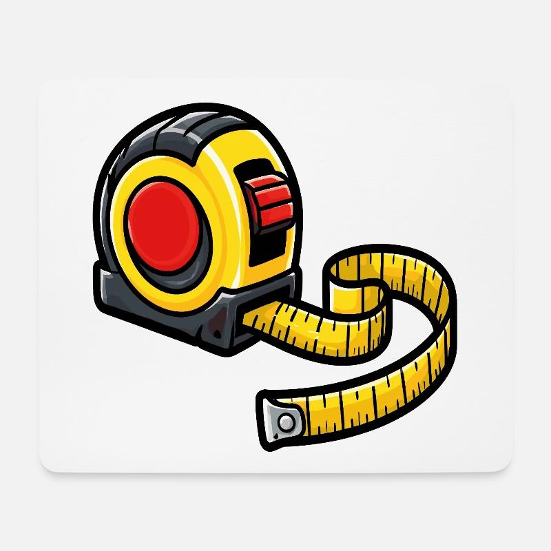 DIY-Maßbandwerkzeug - Mousepad (Querformat) - Weiß