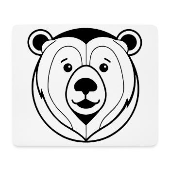 Bär - Mousepad (Querformat) - Weiß - Vorne